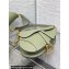 Dior Saddle Bag with Strap in Grained Calfskin Ethereal Green 2023