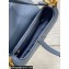 Dior Saddle Bag with Strap in Grained Calfskin Blue 2023