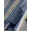 Dior Saddle Bag with Strap in Grained Calfskin Blue 2023