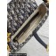 Dior Saddle Bag with Strap in Blue Oblique Jacquard 2023