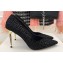 Balmain Heel 10.5cm Ruby stilettos Pumps Suede Black with monogram 2023