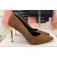 Balmain Heel 10.5cm Ruby stilettos Pumps Suede Brown with monogram 2023