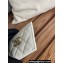 Chanel Gold-Tone Cutout CC Logo Card Holder AP3188 in Grained Calfskin White