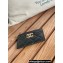Chanel Gold-Tone Cutout CC Logo Card Holder AP3188 in Grained Calfskin Black