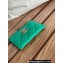 Chanel Gold-Tone Cutout CC Logo Card Holder AP3188 in Grained Calfskin Green