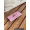 Chanel Gold-Tone Cutout CC Logo Card Holder AP3188 in Grained Calfskin Pink