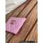 Chanel Gold-Tone Cutout CC Logo Card Holder AP3188 in Grained Calfskin Pink