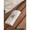Chanel Gold-Tone Metal Logo Flap Card Holder AP3047 in Grained Calfskin White