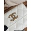 Chanel Gold-Tone Metal Logo Flap Card Holder AP3047 in Grained Calfskin White