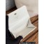 Chanel Gold-Tone Metal Logo Flap Card Holder AP3047 in Grained Calfskin White