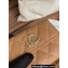 Chanel Gold-Tone Metal Logo Flap Card Holder AP3047 in Grained Calfskin Brown