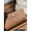 Chanel Gold-Tone Metal Logo Flap Card Holder AP3047 in Grained Calfskin Brown