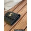 Chanel Gold-Tone Metal Logo Flap Card Holder AP3047 in Grained Calfskin Black