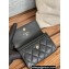 Chanel Gold-Tone Metal Logo Flap Card Holder AP3047 in Grained Calfskin Black