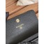 Chanel Gold-Tone Metal Logo Flap Card Holder AP3047 in Grained Calfskin Black