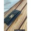 Chanel Gold-Tone Metal Logo Card Holder AP3048 in Grained Calfskin Black