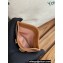 Chanel Gold-Tone Metal Logo Card Holder AP3048 in Grained Calfskin Brown