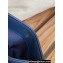 Chanel Gold-Tone Metal Logo Card Holder AP3048 in Grained Calfskin Blue