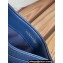 Chanel Gold-Tone Metal Logo Card Holder AP3048 in Grained Calfskin Blue
