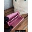 Chanel Gold-Tone Metal Logo Zip Card Holder AP3045 in Grained Calfskin Pink