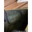 Chanel Gold-Tone Metal Logo Zip Card Holder AP3049 in Grained Calfskin Green