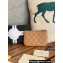 Chanel Gold-Tone Metal Logo Zip Card Holder AP3049 in Grained Calfskin Brown
