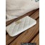 Chanel Gold-Tone Metal Logo Zip Card Holder AP3049 in Grained Calfskin White