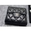 Chanel Classic Small Flap Wallet AP0231 in Lambskin Black/Silver