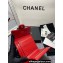 Chanel Classic Small Flap Wallet AP0231 in Lambskin Red/Gold