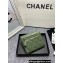 Chanel Classic Small Flap Wallet AP0231 in Lambskin Green/Gold