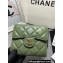 Chanel Classic Small Flap Wallet AP0231 in Lambskin Green/Gold