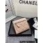 Chanel Classic Small Flap Wallet AP0231 in Lambskin Beige/Silver