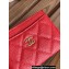 Chanel Classic Card Holder AP0213 in Grained Calfskin Red