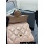 Chanel Classic Small Flap Wallet AP0231 in Lambskin Beige/Gold