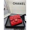 Chanel Classic Small Flap Wallet AP0231 in Grained Calfskin Red/Gold