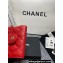 Chanel Classic Small Flap Wallet AP0231 in Grained Calfskin Red/Gold