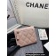 Chanel Classic Small Flap Wallet AP0231 in Grained Calfskin Beige/Silver