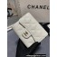 Chanel Classic Small Flap Wallet AP0231 in Grained Calfskin White/Gold