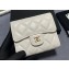 Chanel Classic Small Flap Wallet AP0231 in Lambskin White/Gold