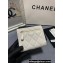 Chanel Classic Small Flap Wallet AP0231 in Lambskin White/Gold