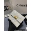 Chanel Boy Small Flap Wallet AP2090 in Grained Calfskin White/Gold