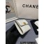 Chanel Boy Small Flap Wallet AP2090 in Grained Calfskin White/Gold