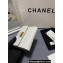Chanel Boy Small Flap Wallet AP2090 in Grained Calfskin White/Gold