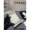 Chanel Boy Small Flap Wallet AP2090 in Grained Calfskin White/Gold