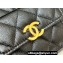 Chanel Grained Calfskin WOC Clutch Bag with Chain 2830 Black 2023 (ORIGINAL QUALITY)