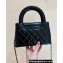 Chanel Shiny Aged Calfskin Mini Shopping Bag AS4416 Black 2023 (ORIGINAL QUALITY)