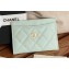 Chanel Classic Card Holder AP0213 in Grained Calfskin Pale Green