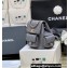 Chanel Grained Shiny Calfskin Small Backpack Bag AS4399 Gray 2023 (ORIGINAL QUALITY)