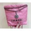 Chanel Shiny Calfskin CHANEL 22 Mini Handbag AS3980 Pink/Silver 2023 (ORIGINAL QUALITY)
