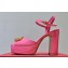 Valentino Heel 11cm Platform 3cm Vlogo sandals in Patent leather Pink